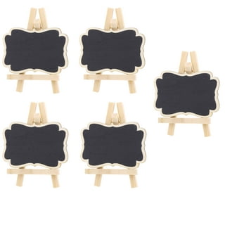 1 Pack Mini Chalkboards Signs with Easel Stand, Small Chalkboards  Blackboard, Wood Place Cards for Weddings, Birthday Parties, Message Board  Signs and