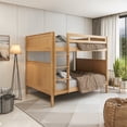 thumbnail image 4 of Camaflexi Full over Full Bunk Bed - Panel Headboard - Light Oak Finish, 4 of 13