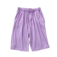 thumbnail image 2 of Yteetum Women's Modal Pajama Shorts High Waist Drawstring Soft Sleep Bermuda Shorts Women Casual Solid Loose Lightweight Comfy Lounge Pjs Shorts Bottoms, 2 of 7