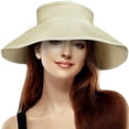 thumbnail image 1 of Adult Open Top Sun Visor Solid Color Sun Hat Women‘S Hat Adjustable Bare Head Beach Hat, 1 of 4