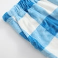 thumbnail image 5 of Pajama Pants Women Plaid Stretch Comfy Lounge Pants No Drawstring Waist Sleep Bottoms with Pockets Sky Blue 2XL, 5 of 6
