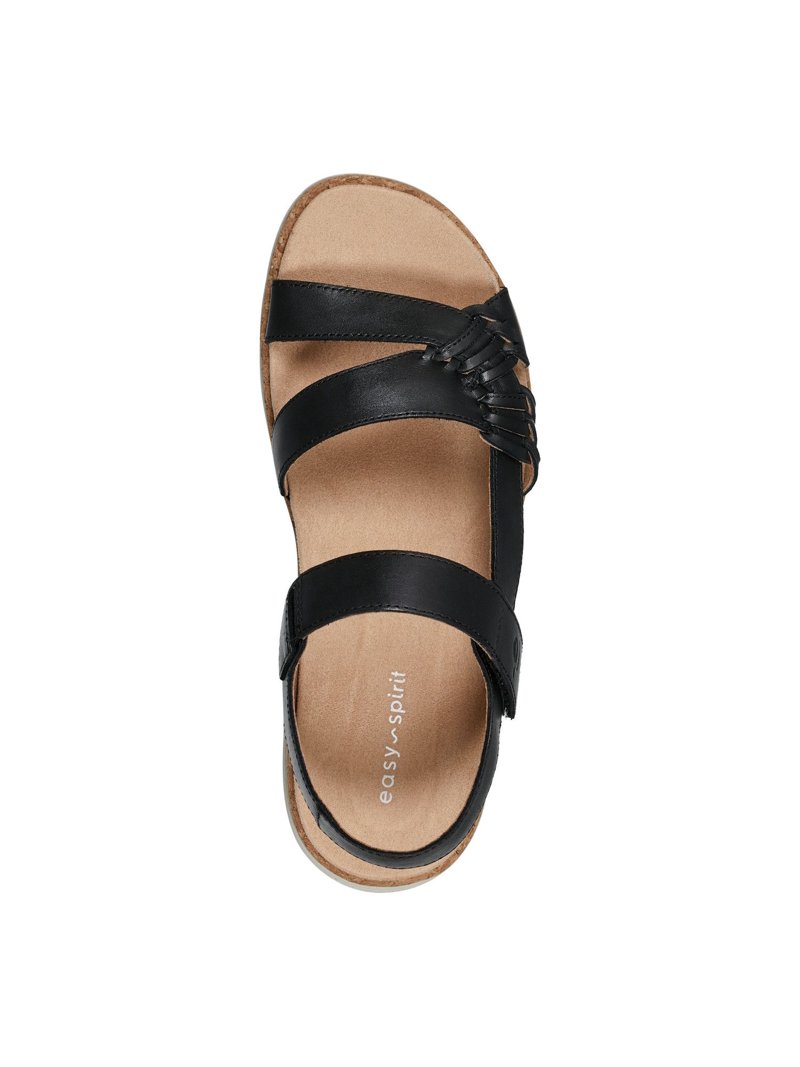 Easy Spirit Womens Seilena Leather Braided Slingback Sandals
