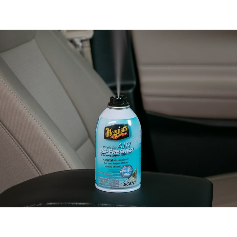 Meguiar's Whole Car Air Refresher, Odor Eliminator Spray Eliminates Strong  Vehicle Odors, New Car Scent - 2 Oz Spray Bottle