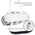 thumbnail image 4 of DALIX Womens Floral Embroidered Tote Bag in Azure Blue, 4 of 6
