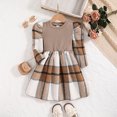 thumbnail image 2 of Sngxgn Girls Party Dress A-Line Midi Dresses(Brown,110), 2 of 6