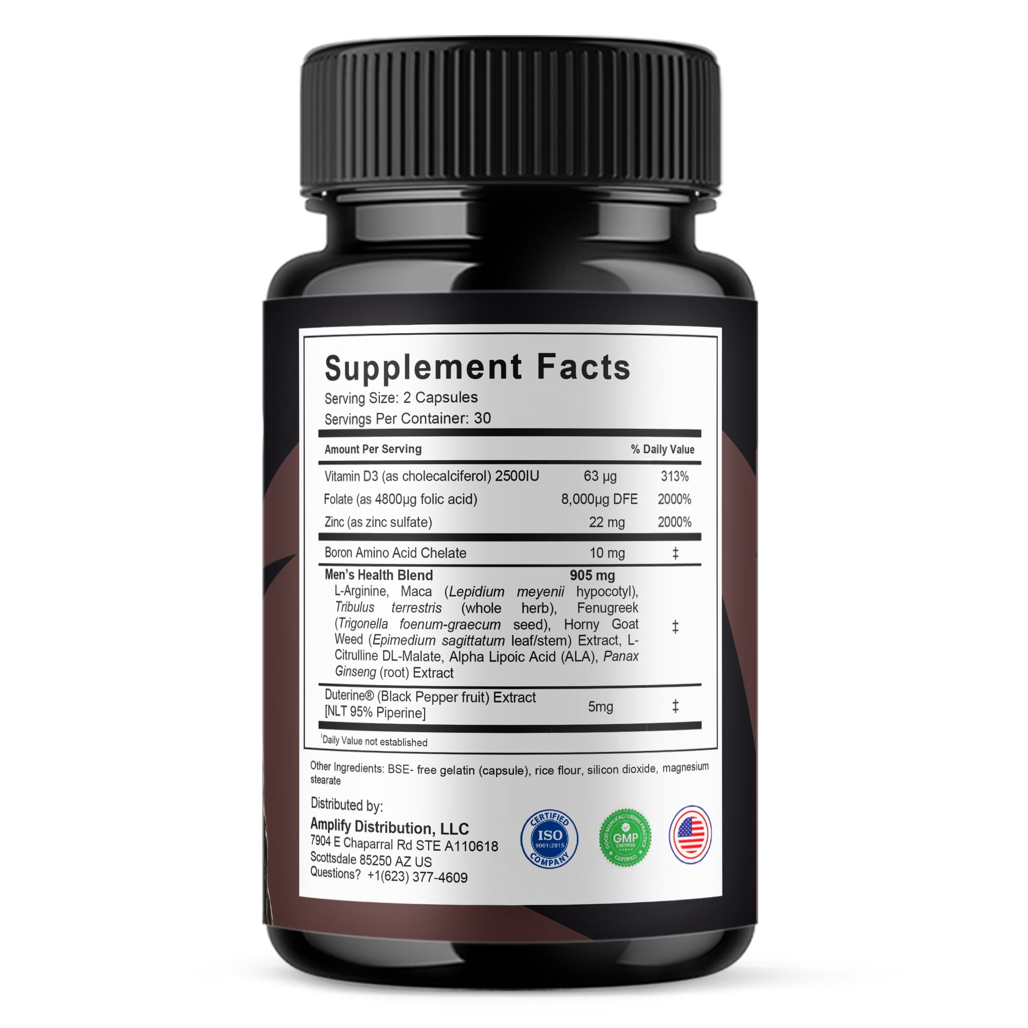 (5 Pack) Horsewood Male Support Supplement, Horse Wood Male Pills (300 Capsules)