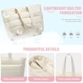 thumbnail image 6 of Gocvo Tote Bag for Women, Large Capacity Lightweight Puffer Bag, Waterproof Shoulder Bag for Women for Daily Travel, Gym, Work(Beige), 6 of 9
