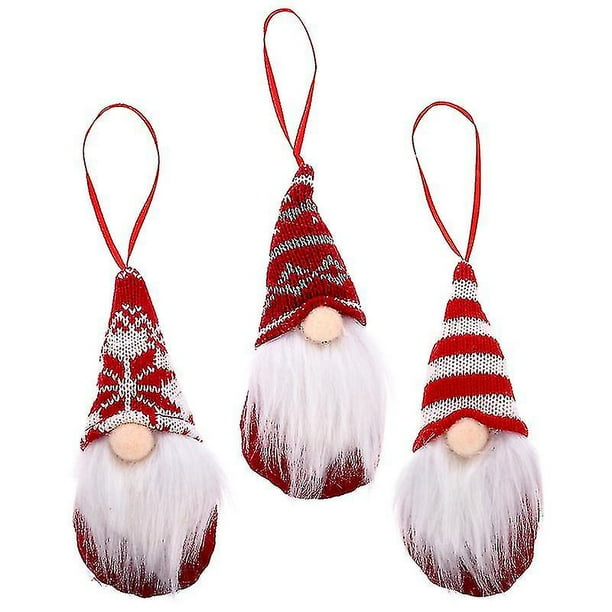 Decoraciones de Gnomo de Navidad, muñeco de hombre sin rostro, accesorios para fotos, 3 uds.
