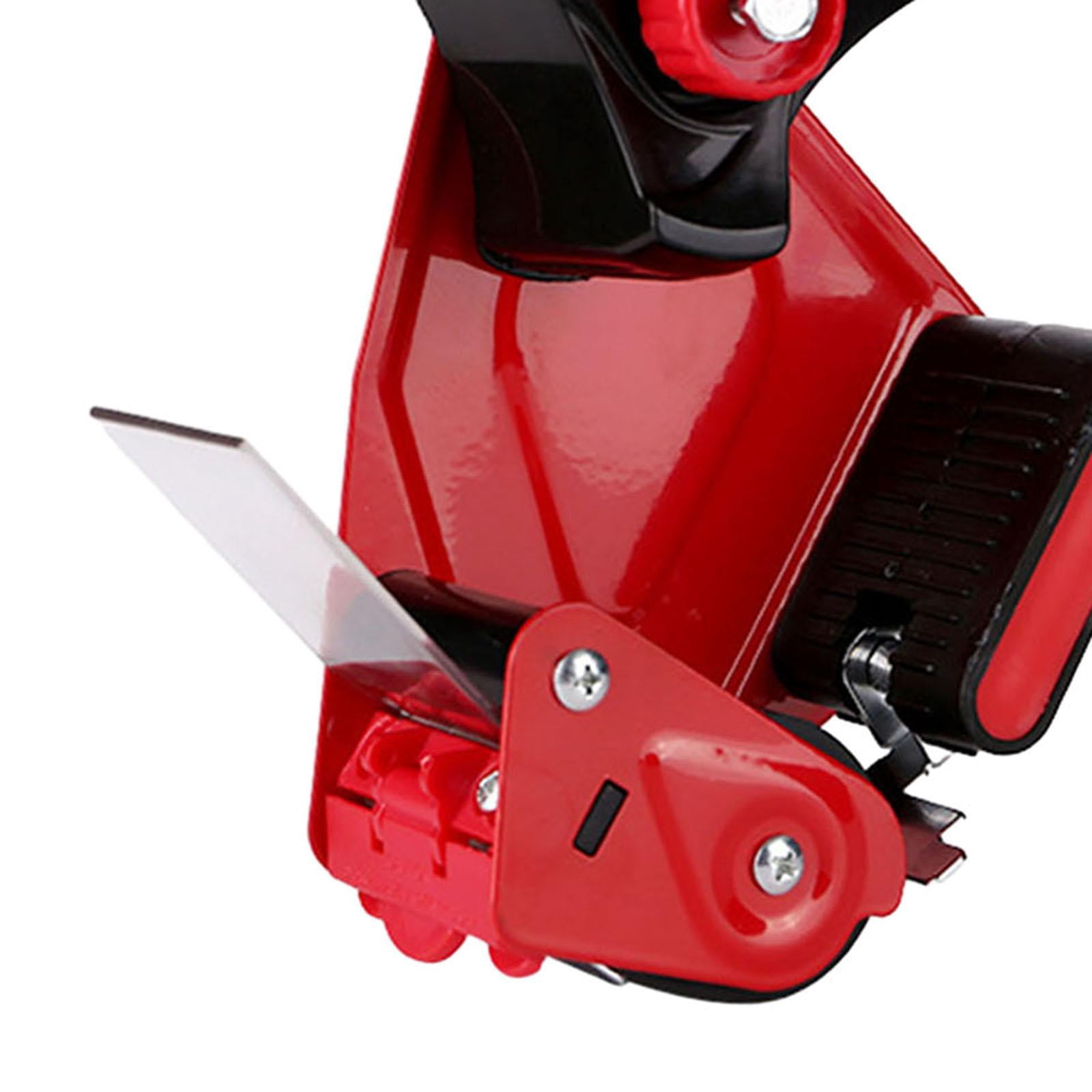 koolsoo Package Tape Dispenser Handheld Easy to Use Seal Packing Dispenser Roll Tape Cutter Dispenser for Moving Shipping Home Office , Black and Red