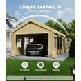 thumbnail image 4 of Carport Replacement Canopy Cover, Garage Tent Shelter Tarp, Heavy-Duty Waterproof & UV Protected, Easy Installation (Frame Not Included), 4 of 6