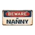 thumbnail image 1 of SignMission A-LP-04-883 Aluminum License Plate - Beware of Nanny, 1 of 1