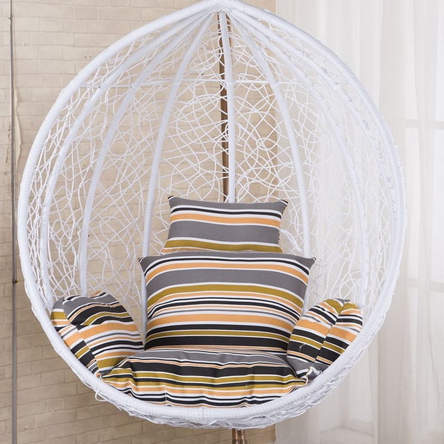 Cojines de silla de salón de jardín, decoración del hogar, cojín de asiento de cesta de columpio de balcón de Color sólido, cojín de dormitorio desmontable al aire libre Fivean unisex