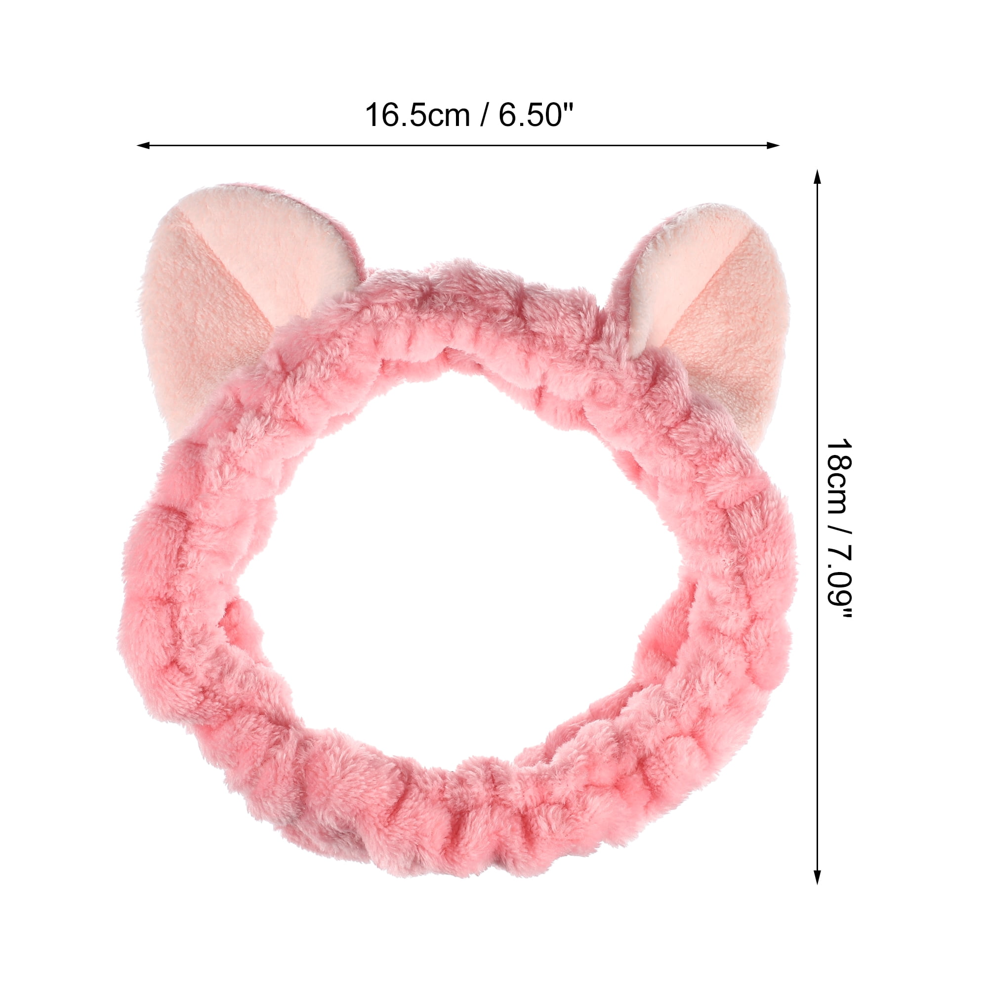 Unique Bargains Cute Cartoon Cat Ears Headbands for Women 7.09"x6.50"  1 Pc Dark Pink