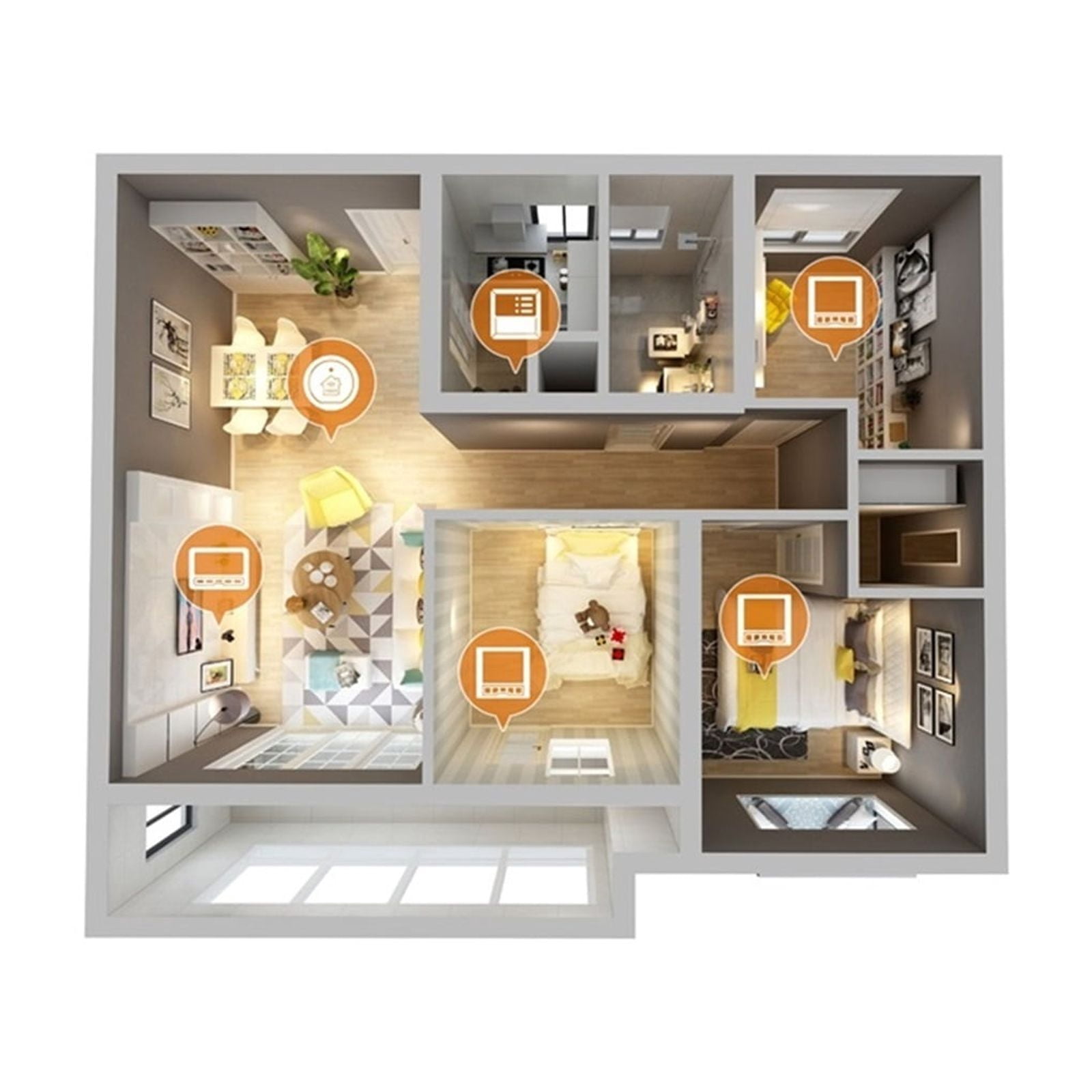 Smart Thermostat Temperature Controller For Gas Boiler Electric Underfloor Heating Humidity Display ,Easy Installation