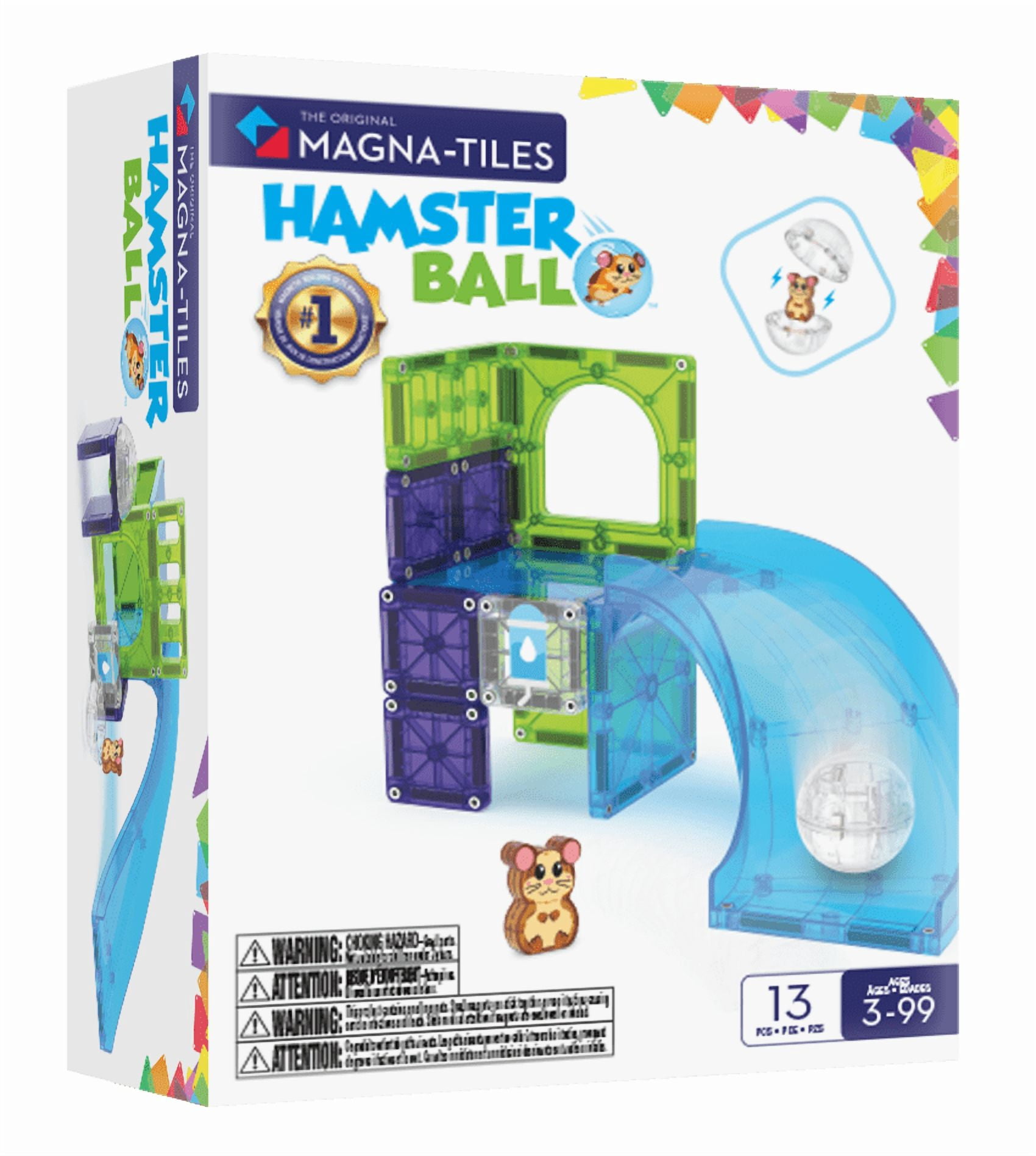 MAGNA-TILES® Hamster Ball and Cat Tree 13-Piece Magnetic Construction Set Bundle