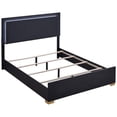 thumbnail image 2 of Pemberly Row 4-piece Contemporary Wood Full Bedroom Set Black and Gold, 2 of 16