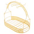 thumbnail image 4 of Estante de tazas de cerámica Estilo europeo Taza de café Organizador de la taza del estante Tallado Hierro forjado Plating Almacenamiento Cesta (Golden), 4 of 6