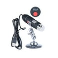 thumbnail image 1 of Portable USB Digital Microscope 0X~1600X 8 LED USB 3.0 Magnification with Metal Stand Compatible with Window 7 8 10 OS (Black), 1 of 8