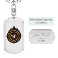 thumbnail image 2 of Some Men Are Merely Hunter'S Keychain Stainless Steel or 18k Gold Dog Tag Keyring, 2 of 10