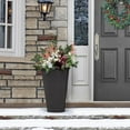 thumbnail image 3 of Tierra Verde 14" x 28" Sonata Rectangle Planter In Slate, Made from recycled materials, 3 of 6