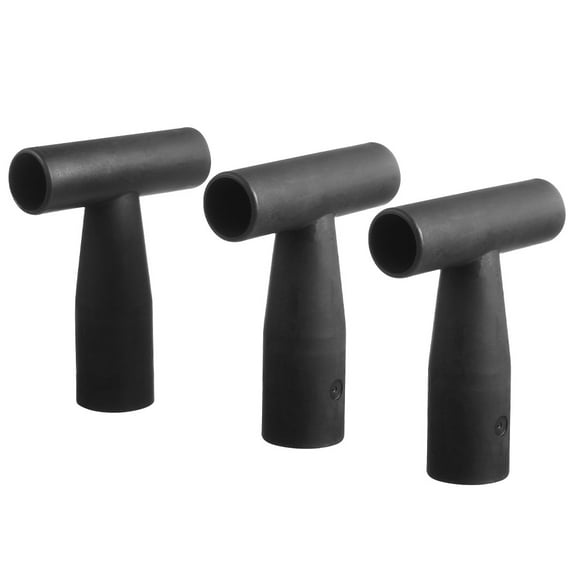 WEAVILUX Black T-Shaped Handle For Raking 3Pcs 5.1X4.1X1.6In