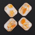 thumbnail image 4 of 4 piezas de papel de aluminio Flatback Resina Scrapbooking Cabochons DIY Hair Bow Center Decoración Adornos Tarjeta de fabricación de adornos Álbum de Lámina Dorada Naranja Soledad cuentas de botón de lámina de oro de resina, 4 of 7
