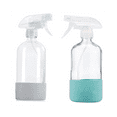 thumbnail image 1 of Clear Glass Spray Bottles with Silicone Sleeve, Refillable Empty Bottle for Cleaning Solutions, Water Sprayer, 1 of 5
