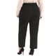 thumbnail image 3 of Pantalones de trabajo de oficina de talla grande plisados Agnes Orinda para mujer, de cintura alta, rectos, casuales de negocios con bolsillo 1X negro, 3 of 6