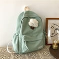 thumbnail image 1 of Schoolbag Female Student Korean Version Female Junior High School College Solid Color Backpack Versatile High-value Backpack, 1 of 5
