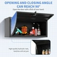 thumbnail image 4 of Garage Wall Cabinet with Flip-Up Door, Lockable Metal Storage Cabinet Wall Mounted, Hanging Tool Cabinet for Garage Basement Utility Room, Black, 4 of 12