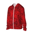 thumbnail image 2 of Balery Red Rose Men's Women's UPF 50+ Sun Protection Lightweight Hoodie Performance Long Sleeve Shirt for Fishing Running-Small, 2 of 9