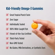 Nordic Naturals Children's DHA Gummies, 600 Mg, EPA & DHA , Non-GMO, 30 Ct