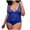 Blue, variant on Womens Lace Lingerie Set Spaghetti Strap Deep V Front Bow Floral Lace Bra Panty Set Soft Elastic Lightweight Plus Size Sleepwear Romantic Date Nights Solid Color