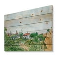 thumbnail image 2 of Designart 'White House With Red Roof In The Lush Green Countryside' Traditional Print on Natural Pine Wood, 2 of 5