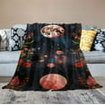 thumbnail image 2 of JEUXUS  Moonlit Garden Throw Blanket, Moon Phase Surrounded by Vines and Flowers Black Cozy Decor Nap Blankets for Sofa Bed Couch Chair or Dorm Throw, 2 of 6