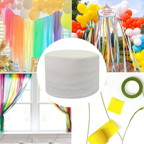 COM1950s Crepe Paper Streamer Roll for Party Decor and Diy Crafts,82 Feet Long with Flame Resistant Design,Colorfast and Vibrant Paper for Festive Decorations