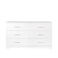 thumbnail image 2 of UBesGoo 6 Drawer Dresser,Wood White Dresser,Storage Tower Clothes Organizer Chest,Storage Cabinet for Bedroom, Hallway, Entryway, 2 of 11