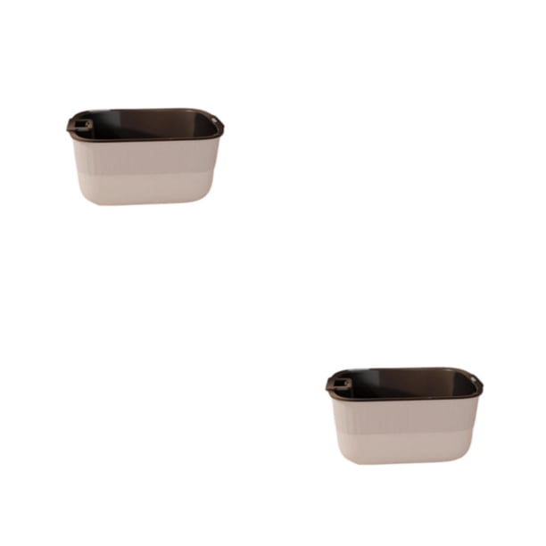 Toystoory Maceta de plástico absorbente de agua macetas de verduras lavabo de jardinería tira larga interior para balcón invernadero Blanco 2Conjunto