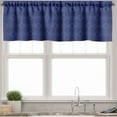 thumbnail image 3 of Ambesonne Abstract Valance & Curtain, Mosaic Art Dashed Squares, 55"x24", Dark Blue and Indigo, 3 of 7