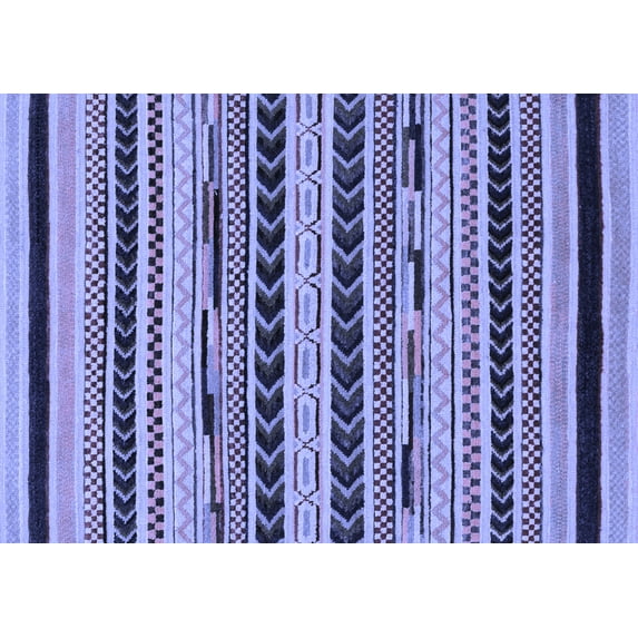 Ahgly Company Machine Washable Indoor Rectangle Abstract Blue Modern Area Rugs, 2' x 3'