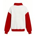 thumbnail image 3 of Resicozy Girls Mock Neck Sweatshirt Oversized Fleece Lined Fashion Solid Color Pullover Tops 2026 2-13 Years Red 150, 3 of 3