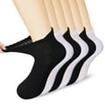 thumbnail image 1 of MD FootThera 6 Pairs Non-Binding Men's Moisture Wicking Cushion Quarter Bamboo Diabetic Socks, 1 of 5