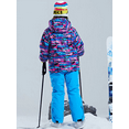 thumbnail image 2 of SEARIPE Girl's Insulated Skisuit Set, Winter Thicken Hooded Warm Snowsuits Snowboarding Jacket Bib Pants Windproof Waterproof Black US6, 2 of 5