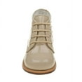 thumbnail image 4 of Josmo Unisex Baby Walking Shoes, First Walker Shoes, Genuine Leather Patent Ostritch Infant Shoes, Beige, Size: 6, 4 of 5