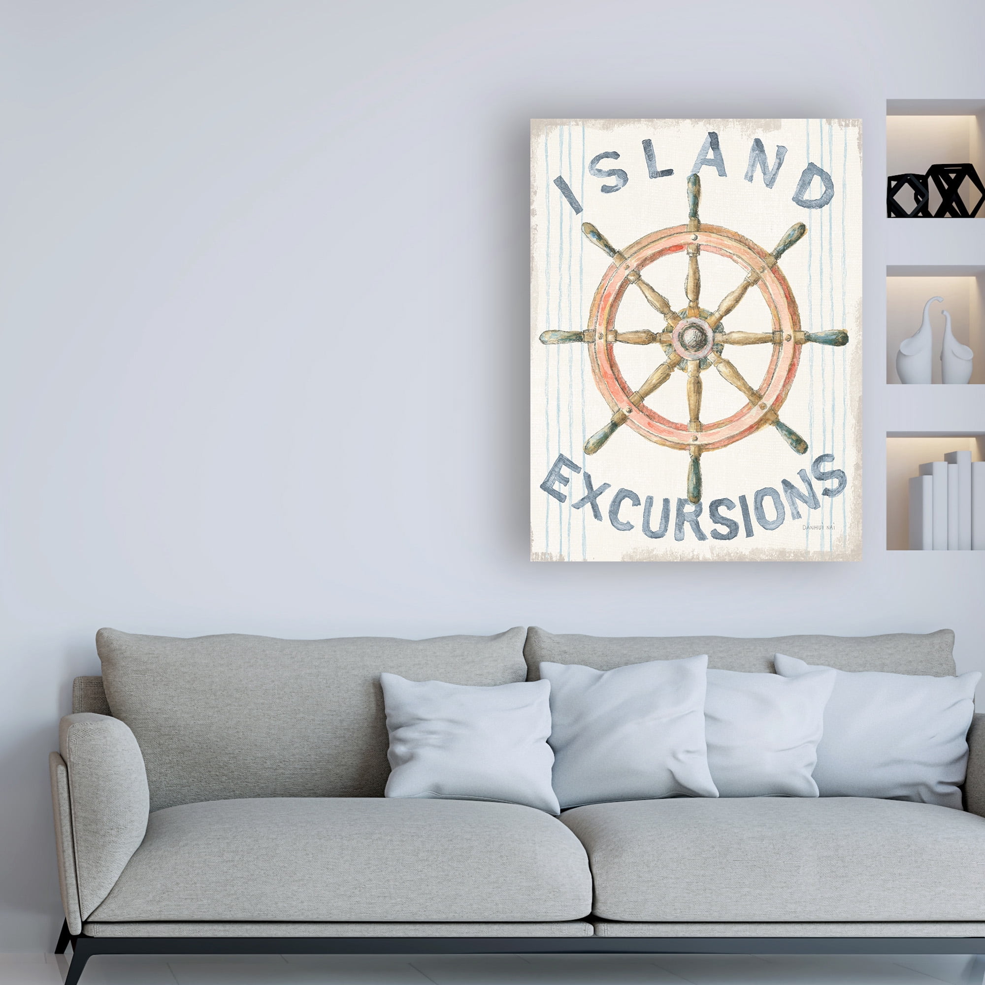 Trademark Fine Art 'Floursack Nautical IV' Canvas Art by Danhui Nai