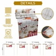 thumbnail image 5 of ERUNPONLY Thanksgiving Table Runner - 36 Inch Long Fall White Orange Pumpkin Leaves Wooden Cotton and Linen Blended Dress Scarves Farmhouse Table Runner for Kitchen Dining, Coffee Table, 13" x 36", 5 of 8