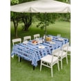 thumbnail image 4 of Outdoor Tablecloth with Umbrella Hole for Patio/Picnic/Party/Camping, Abstract Tribal Arrows Waterproof Table Cloth Rectangle Table Cover Washable, Boho Middle Century Navy Vertical (52"x 70"), 4 of 9