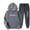 Dark Gray, variant on Caywon Women's Printed Tracksuit Set Fashion Hooded Sweatshirt Jacket and Full-Length Pants Sporty Casual 2 Piece Outfit for Holiday Daily Wear