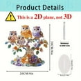 thumbnail image 3 of Crystal Crushed Owl Home Ornament - Handcrafted Decorative Owl Figurine for Living Room, Study, Bedroom, Unique Gift for Housewarming, Birthday, Christmas, Wisdom & Protection Symbol, 3 of 7