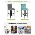 thumbnail image 3 of Green Tree Coastal Beach Bar Stool Covers Set of 4, Vintage Tropical Plant Stretch Washable Bar Chair Covers with Backs, Removable Pub Counter Height Chair Cover for Kitchen Dining Room Cafe, 3 of 7